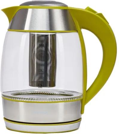 Fierbator Heinner cu filtru de ceai, 1.8l, Verde, sticla  HEK-TF2200GR