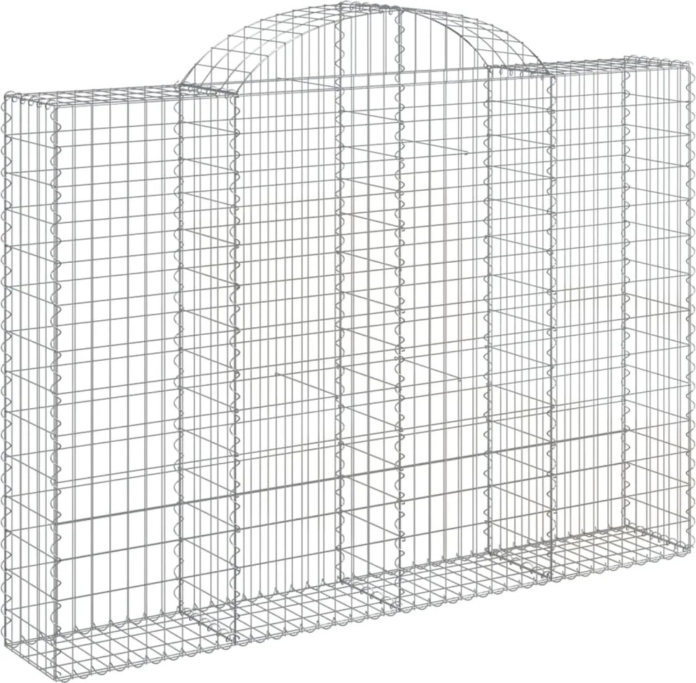 vidaXL Coș gabion arcuit 200x30x140/160 cm fier galvanizat