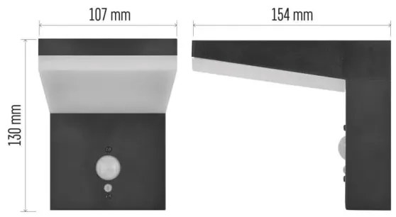Aplică LED solară cu senzor LED/4,4W/3,7V 2200 mAh IP44