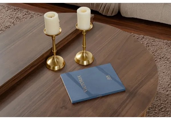 SET 2x Masă de cafea ORION nuc