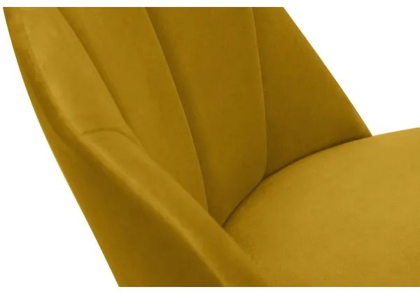 Scaun de dining BAKERI 86x48 cm galben/dub deschis