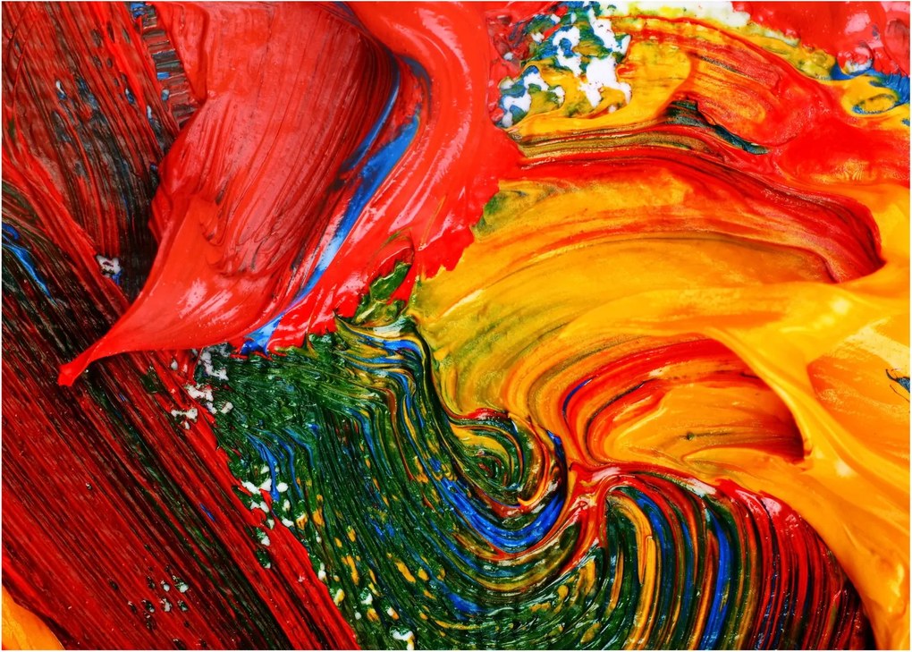 Tablou pe sticlă - Abstractizare albăstrire cu o perie (70x50 cm)