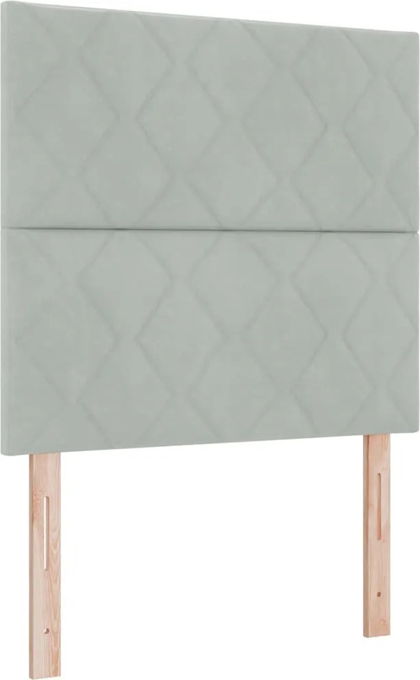 vidaXL Tăblie cap Gri deschis 90 cm Catifea