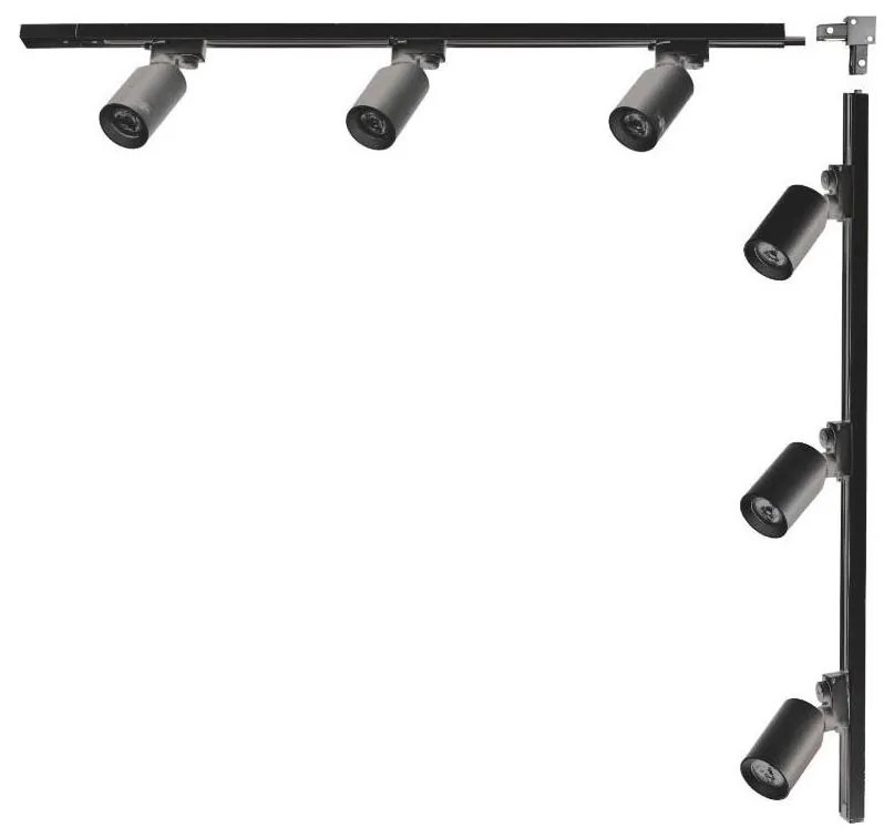 Spot pe șină Zuma Line TORE 3566, 6x GU10/35W/230V, negru