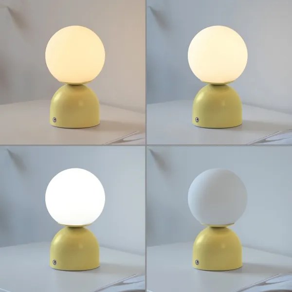 Schöner Wohnen 19218-81 - Lampă de masă LED RUDI, reglabilă, LED/1,2W/5V, galbenă