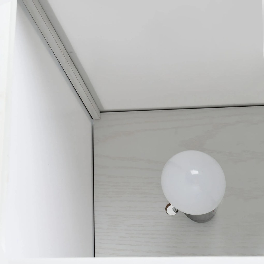 HOMCOM Lampă de Podea 40W cu 3 Rafturi Integrate și Comutator de Picior, Lampă Modernă din MDF și Acrilic, 26x26x160 cm, Alb | Aosom Romania