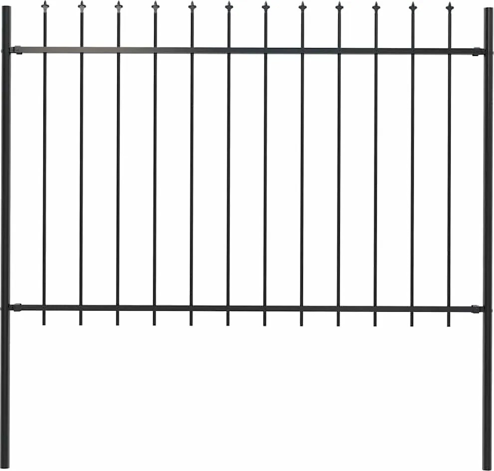 vidaXL Gard de grădină Woerden cu vârf tip suliță din oțel, 181x120 cm, negru