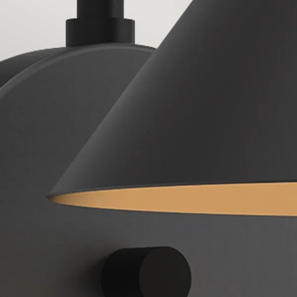 Alora Mood ALM-REMYCK-1WB-BK - Aplica de perete REMYCK 1xE27/60W/230V, neagră