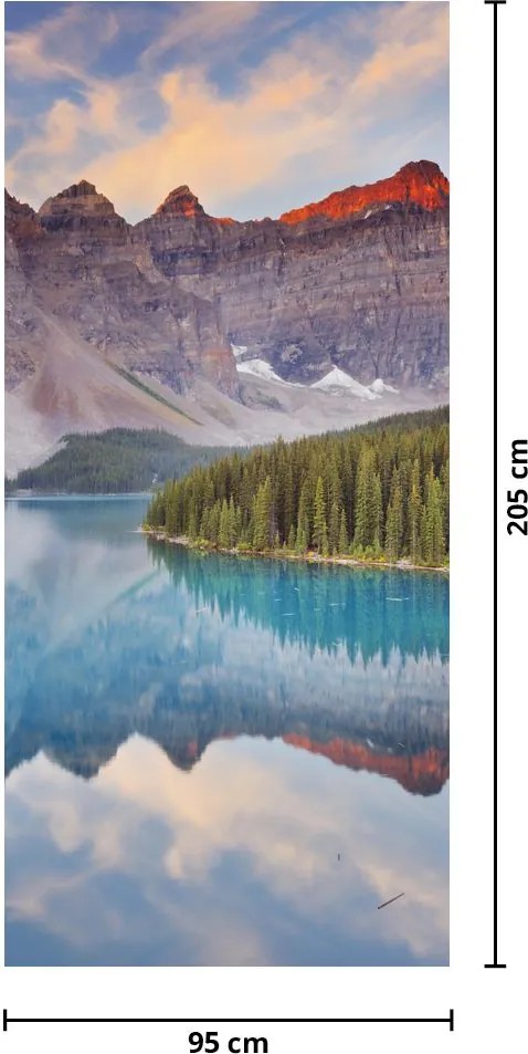 Fototapet pentru ușă - Peisaj montan din Canada (95x205cm)