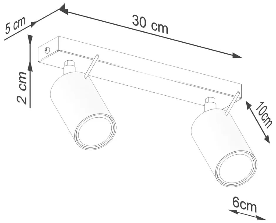 Spot crem 6x30 cm Etna – Sollux