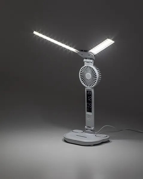 Rabalux NOVILO 74030 - Lampă de birou LED reglabilă cu ventilator, LED 7W/5V