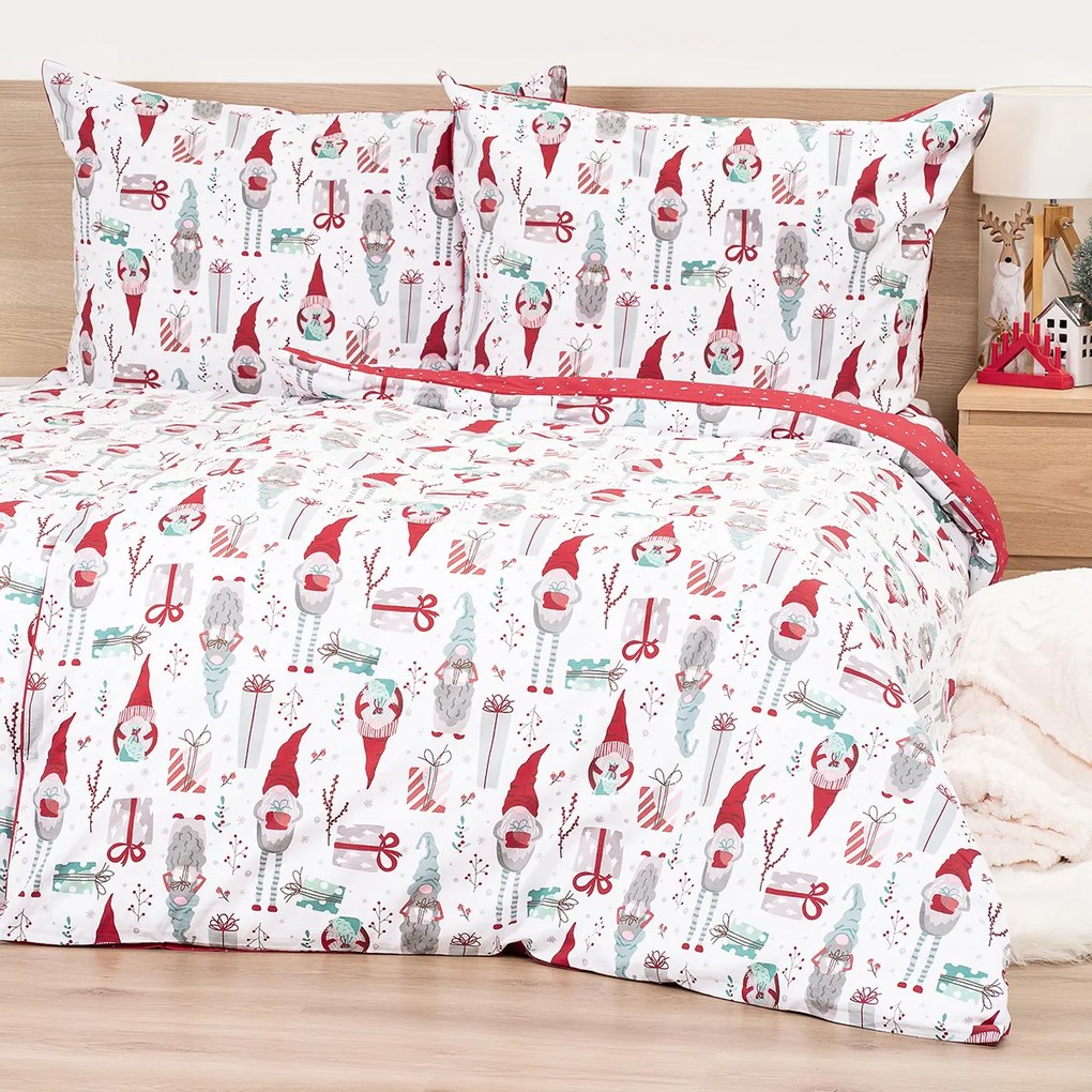 Lenjerie de pat din bumbac 4Home Christmas Elf,140 x 200 cm, 70 x 90 cm