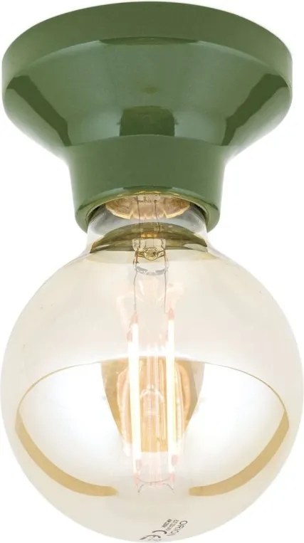 Mini Plafoniera din ceramica verde FROST