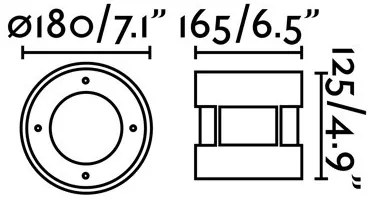 FARO 70589 - Corp de iluminat LED exterior pentru trecere auto SURIA-12 LED/12W/230V IK08 IP67