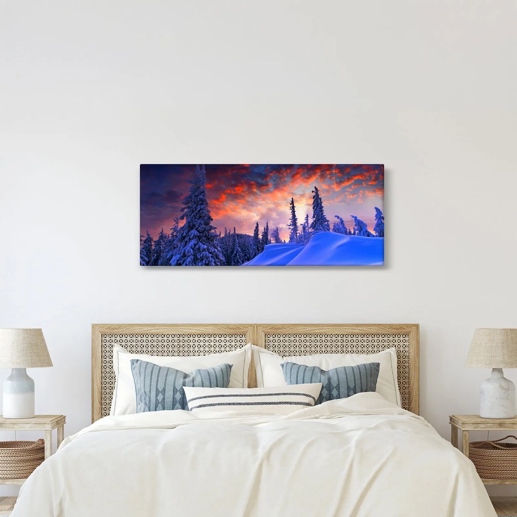 Tablou - Amurg dev iarnă (120x50 cm)