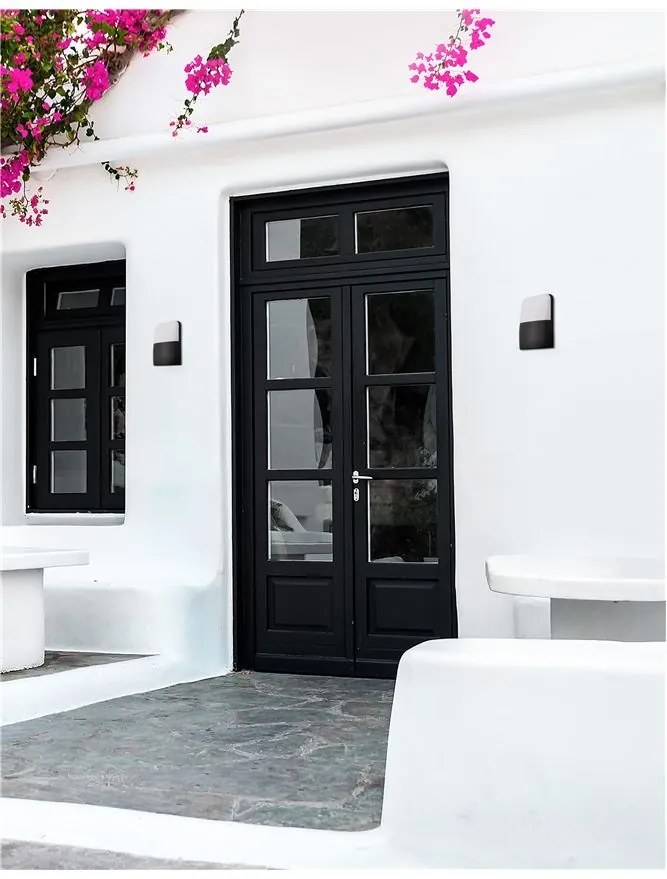 Aplica perete LED de exterior IP65 DROPLET neagra NVL-9522102