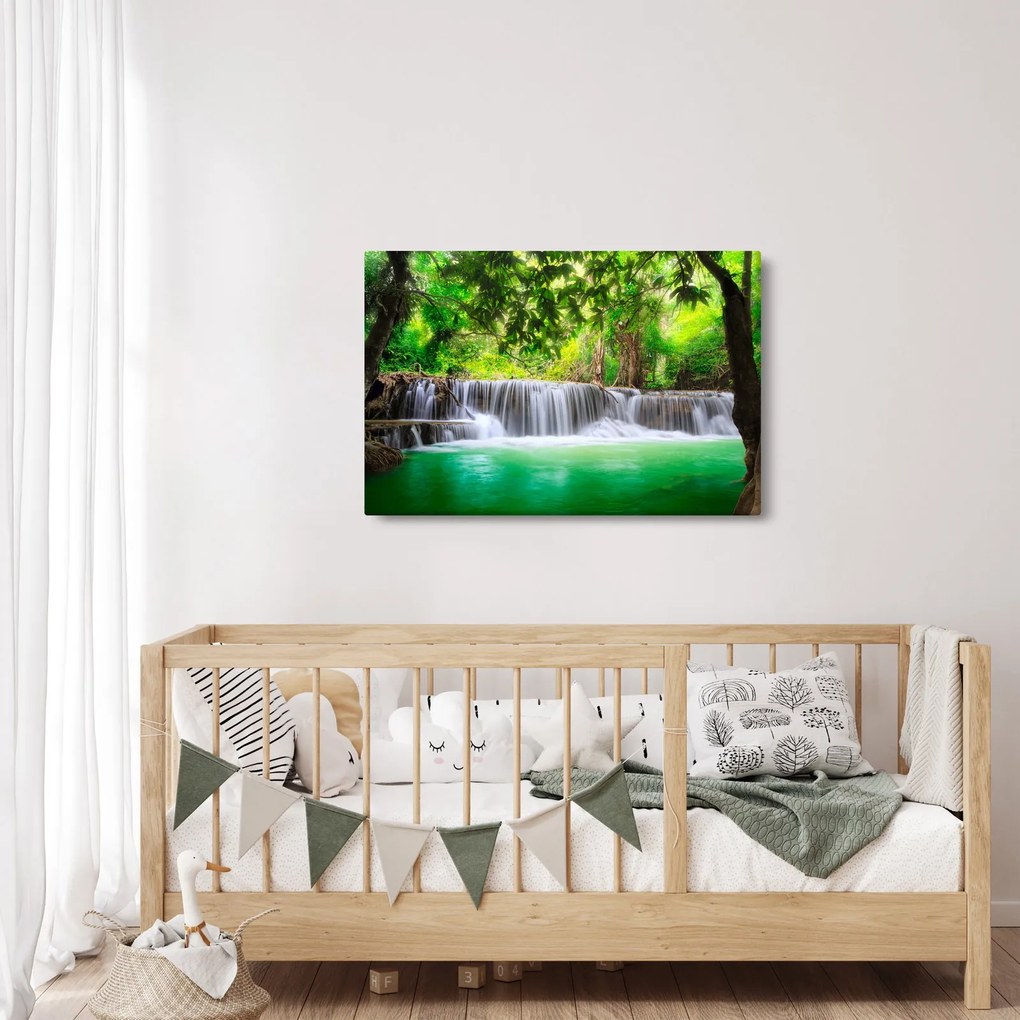 Tablou - cascada din Kanchanaburi, Thailanda (90x60 cm)