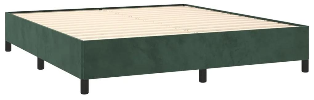 Cadru de pat, verde inchis, 180 x 200 cm, catifea Verde inchis, 35 cm, 180 x 200 cm