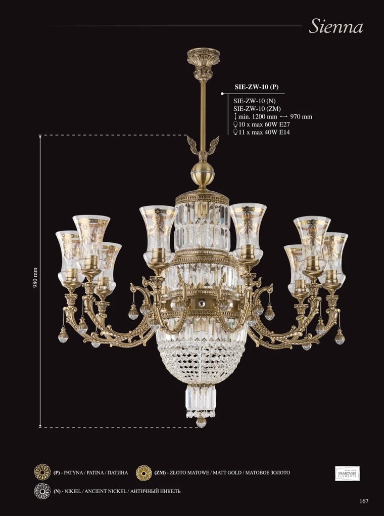 Candelabru regal, elegant design LUX Sienna