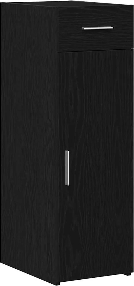 vidaXL Bufet cu sertar Stejar Negru 30 x 42,5 x 93 cm