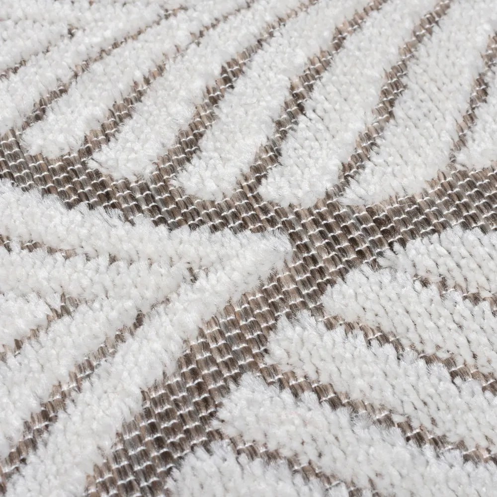 Covor pentru exterior și interior fildeș 66x230 cm Elm Leaf – Flair Rugs