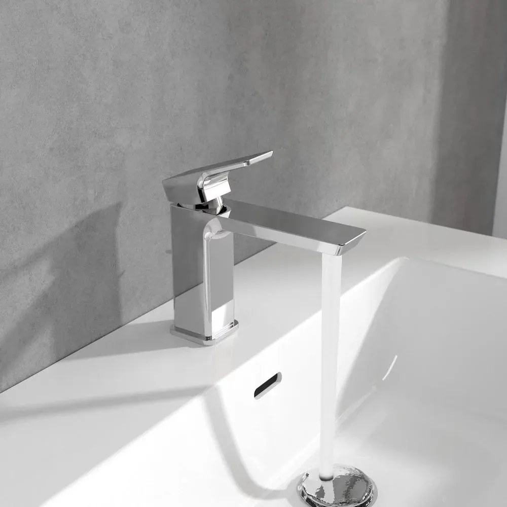 Baterie lavoar Villeroy&Boch Subway 3.0 monocomanda crom lucios cu ventil Pop-Up