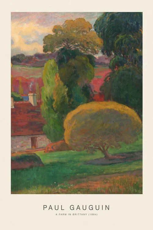 Reproducere A Farm in Brittany (Special Edition) - Paul Gauguin