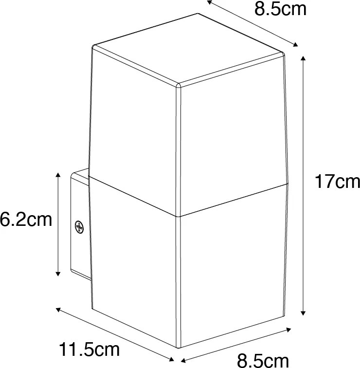 Lampa de perete exterioara moderna gri IP44 - Denmark