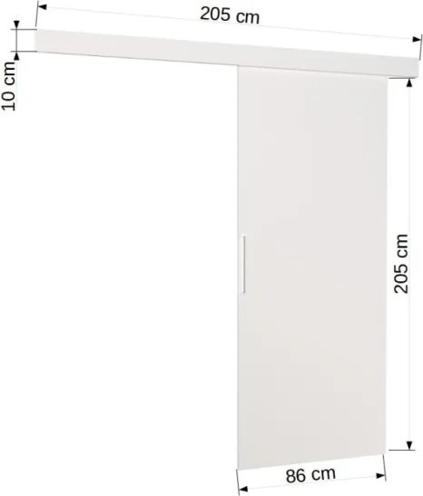 Usa glisanta Daan, ADRK Furniture (Latime: 96 cm, Culoare: Lemn natural)