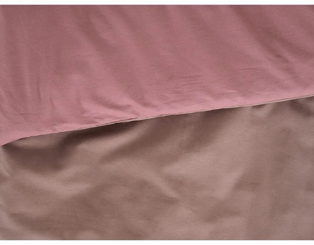 B.E.S. Petrovice Lenjerie de pat din bumbac Double face maro/bordó