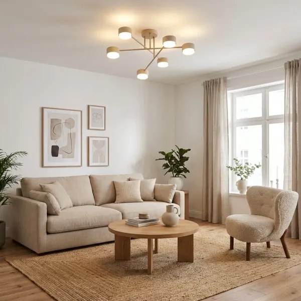 Brilagi - LED lustru aplicat MONO 6xGX53/30W/230V bej