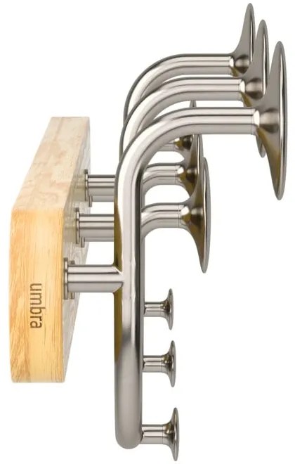 Cuier de perete alb/în culoare naturală din aluminiu Melody – Umbra