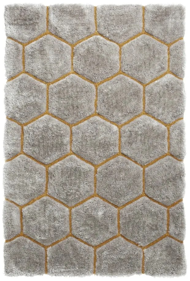 Covor Think Rugs Noble House, 120 x 170 cm, gri-galben