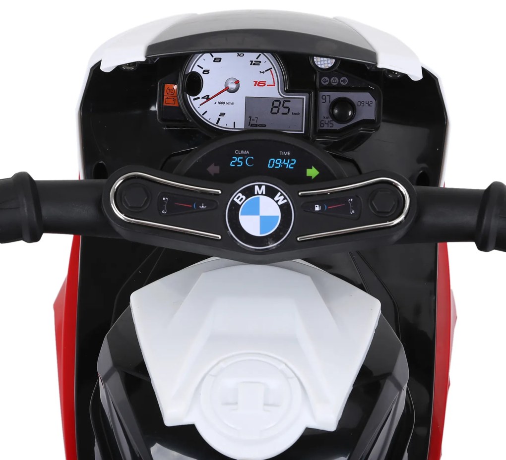 HOMCOM Motoreta Electrică pentru Copii BMW S1000RR, 3 Roti, Efecte Sonore și Luminoase, Roșu | Aosom Romania