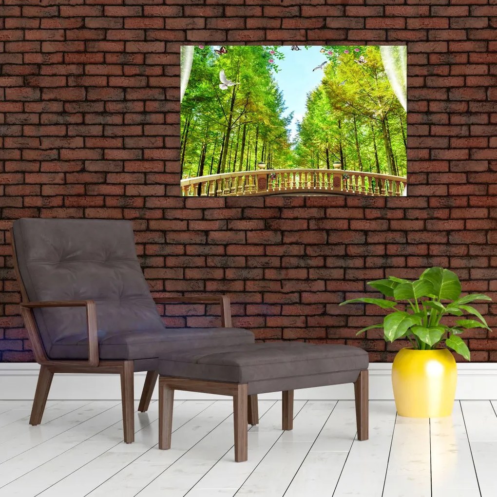 Tablou - Privire spre pădure (90x60 cm)