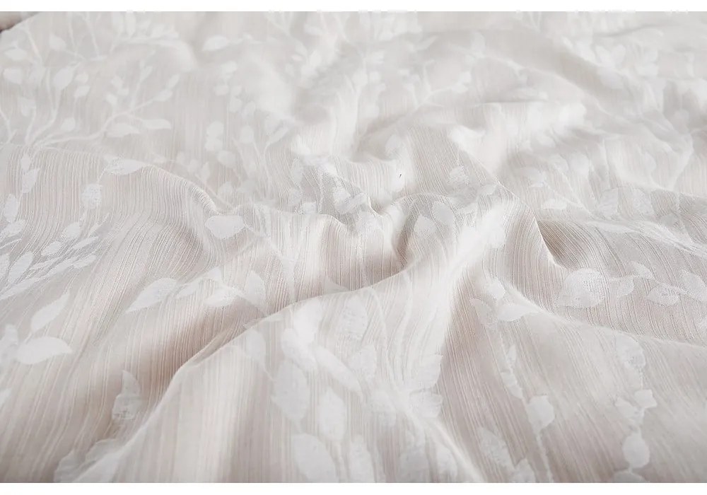 Lenjerie de pat bej din jacquard pentru pat de o persoană 140x200 cm Boston – My House