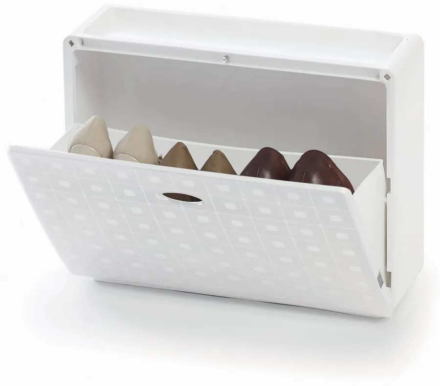 Pantofar alb cu deschidere înclinată din plastic Mono Basic – Domopak