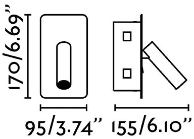 Spot LED de perete SUAU LED/3W/230V aurie FARO 62114