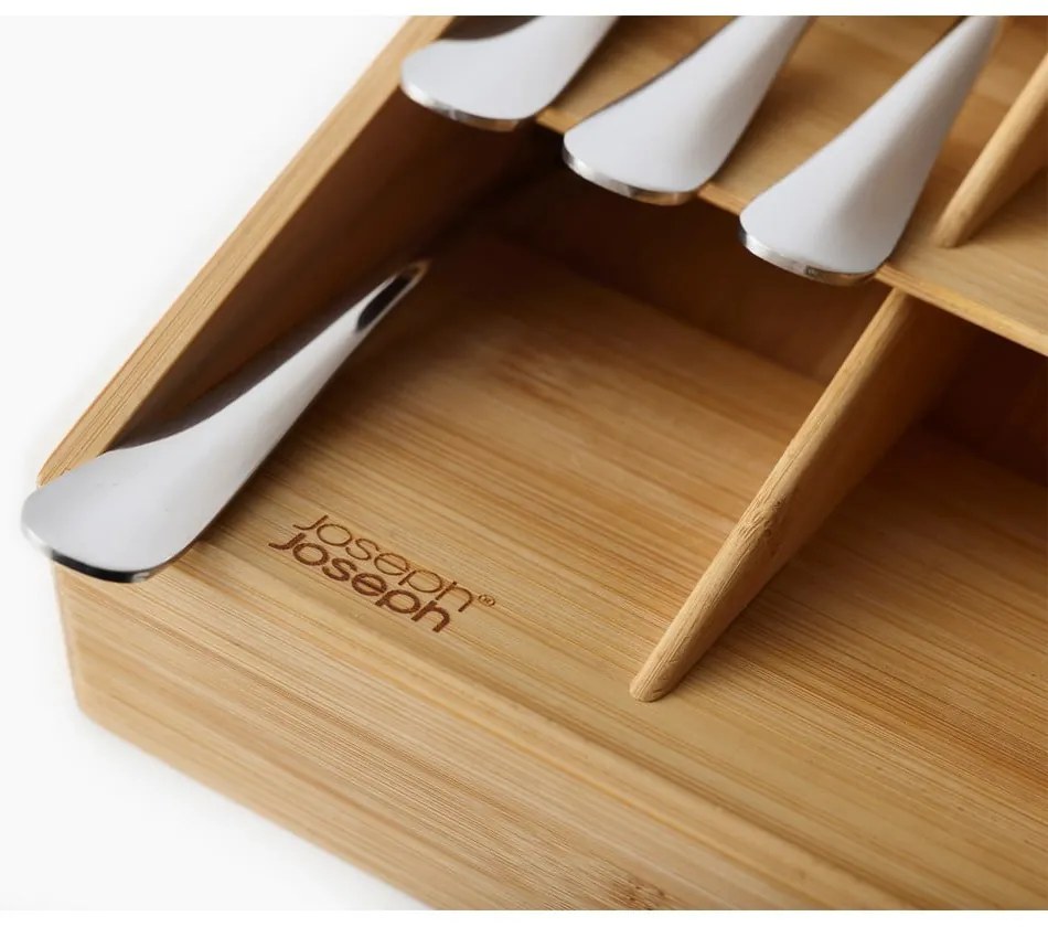 Organizator de tacâmuri în culoare naturală din bambus 17,5 x 38 cm DrawerStore – Joseph Joseph