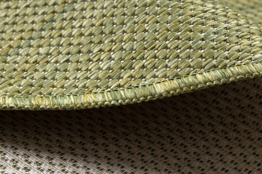 Covor SISAL SION cerc A5165A Melanj țesute plate verde