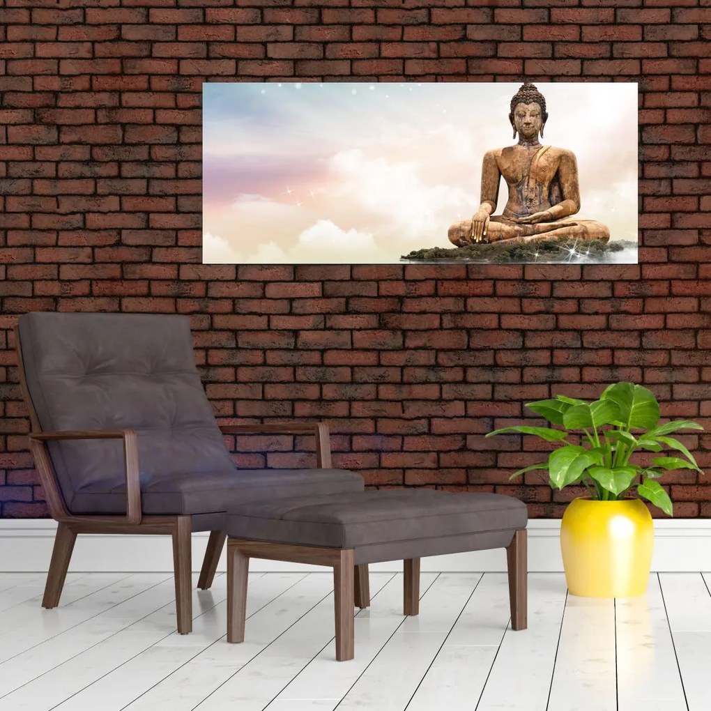 Tablou - Buddha care supraveghează pământul (120x50 cm)