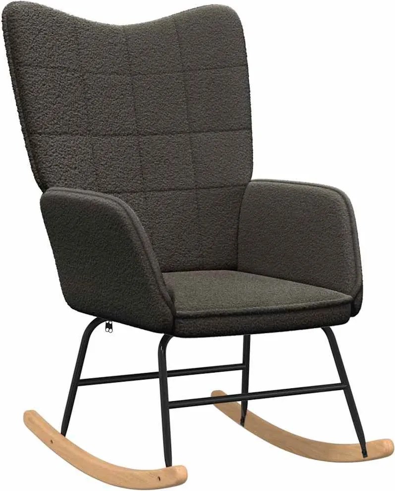 vidaXL Scaun balansoar Gri închis Țesătura Sherpa
