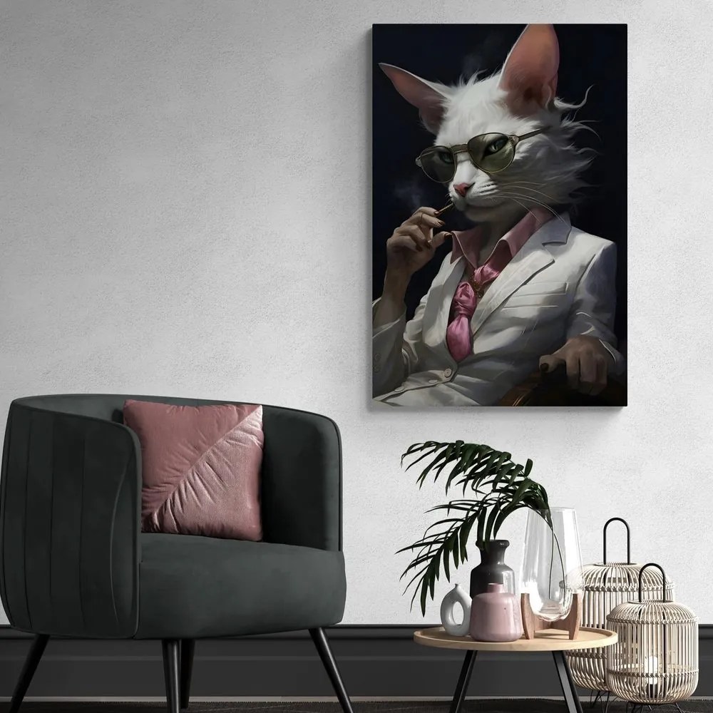 Tablou animal gangster pisică