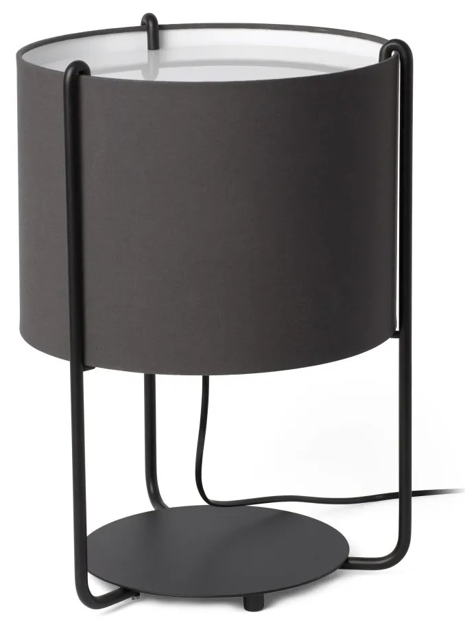 Lampa masa / Veioza moderna design elegant DRUM gri antracit