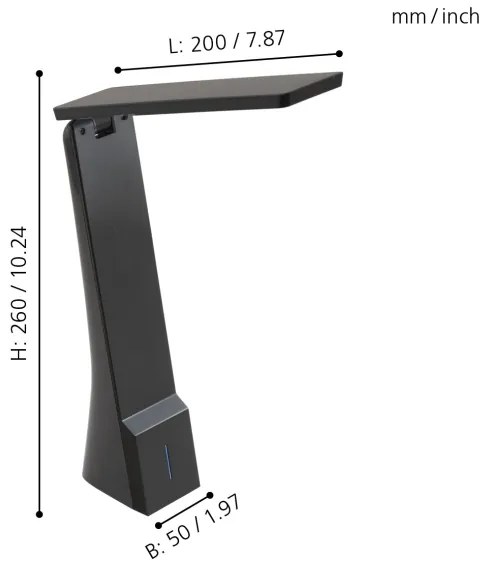 Eglo 97045 - LED Lampa de masa LA SECA 1xLED/1,8W/230V negru