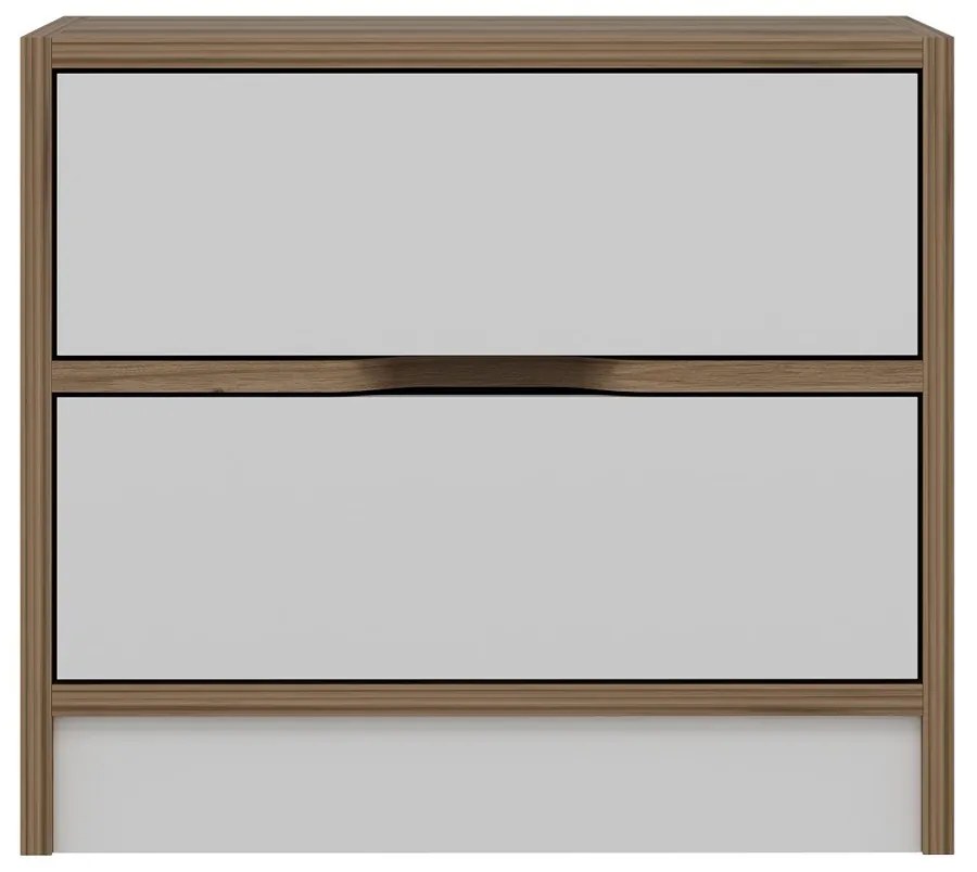 Măsuță de noptieră Elina Walnut White