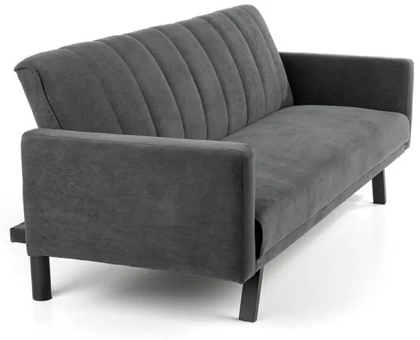 Canapea extensibila Armando velvet gri – H78 cm