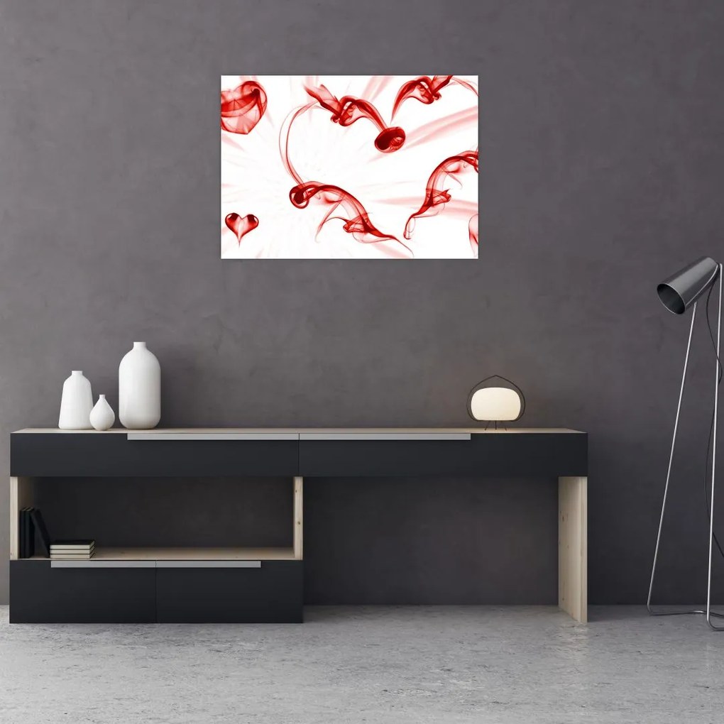 Tablou cu inima din fum (70x50 cm)