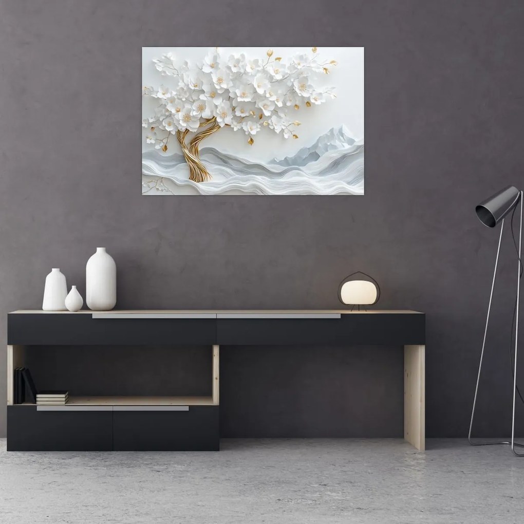 Tablou – Arborele vieții 3D elegant (90x60 cm)