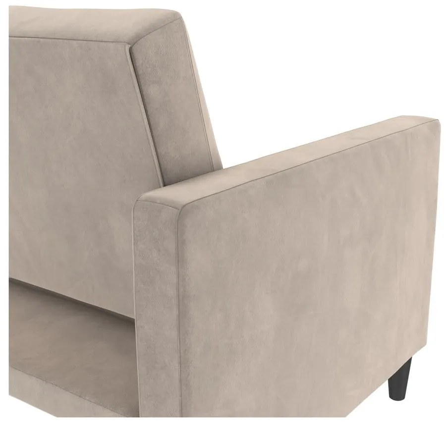 Canapea gri deschis cu tapițerie din catifea 207 cm Celine – Støraa